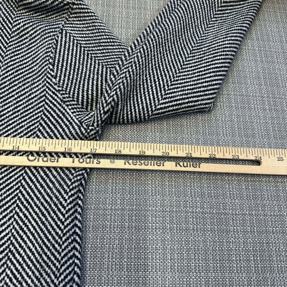 J.Crew‎ W Herringbone Sweater XS Grey Fleece Lined Cozy Pullover Aademia